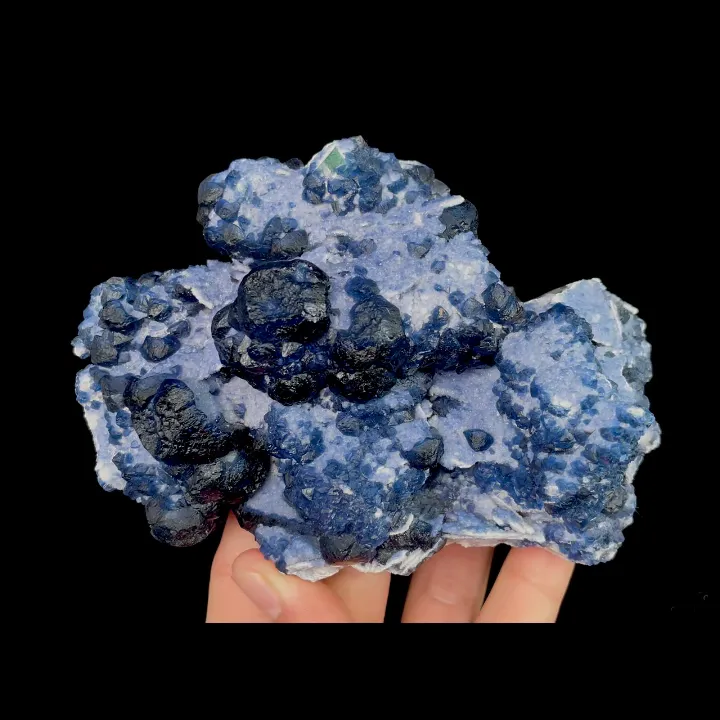 Natural Blueberry Fluorite, Mineral Specimen: Inner Mongolia,China （130*90*50MM） - image 4