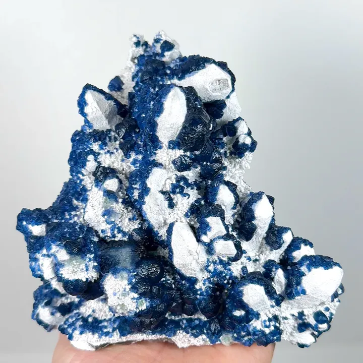 Natural Blueberry Fluorite, Mineral Specimen: Inner Mongolia,China (140*140*70MM) - image 4