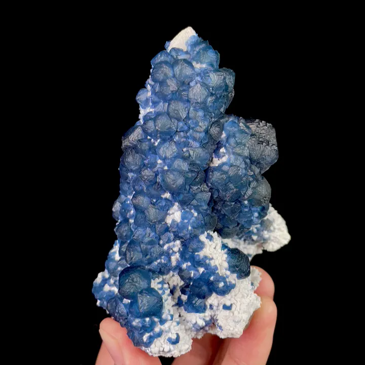 Natural Blueberry Fluorite, Mineral Specimen: Inner Mongolia,China (65*105*45MM) - image 6