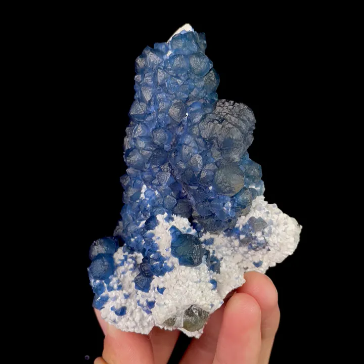 Natural Blueberry Fluorite, Mineral Specimen: Inner Mongolia,China (65*105*45MM) image