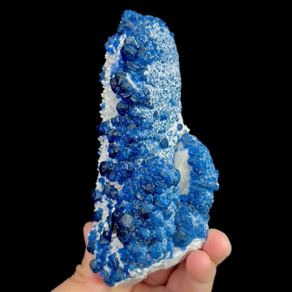 Natural Blueberry Fluorite, Mineral Specimen: Inner Mongolia,China (65*135*55MM) image