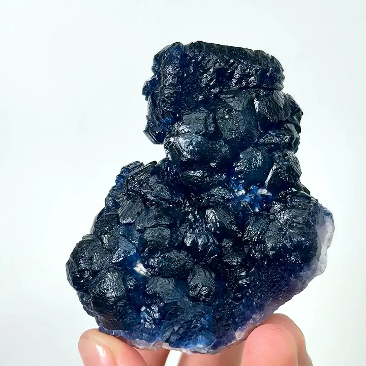 Natural Blueberry Fluorite, Mineral Specimen:Inner Mongolia,China (60*60*60MM) - image 3