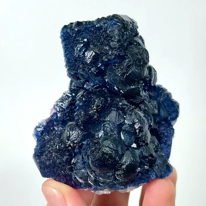 Natural Blueberry Fluorite, Mineral Specimen:Inner Mongolia,China (60*60*60MM) - image 5