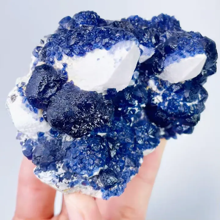 Natural Blueberry Fluorite,Mineral Specimen: Inner Mongolia,China (85*65*55MM) - image 4