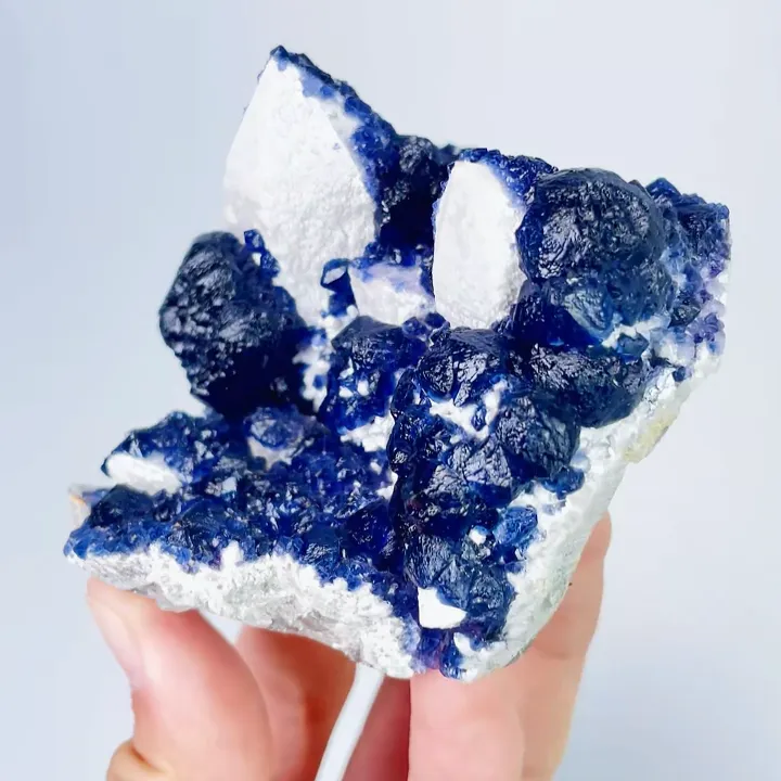 Natural Blueberry Fluorite,Mineral Specimen: Inner Mongolia,China (85*65*55MM) - image 3