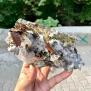Natural Brookite Cluster with Chlorite Quartz on Matrix from Pakistan - image 10