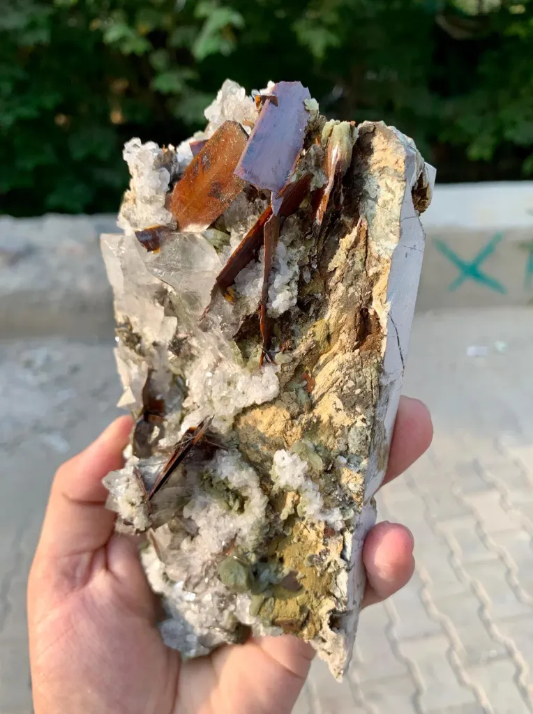 Natural Brookite Cluster with Chlorite Quartz on Matrix from Pakistan - image 5