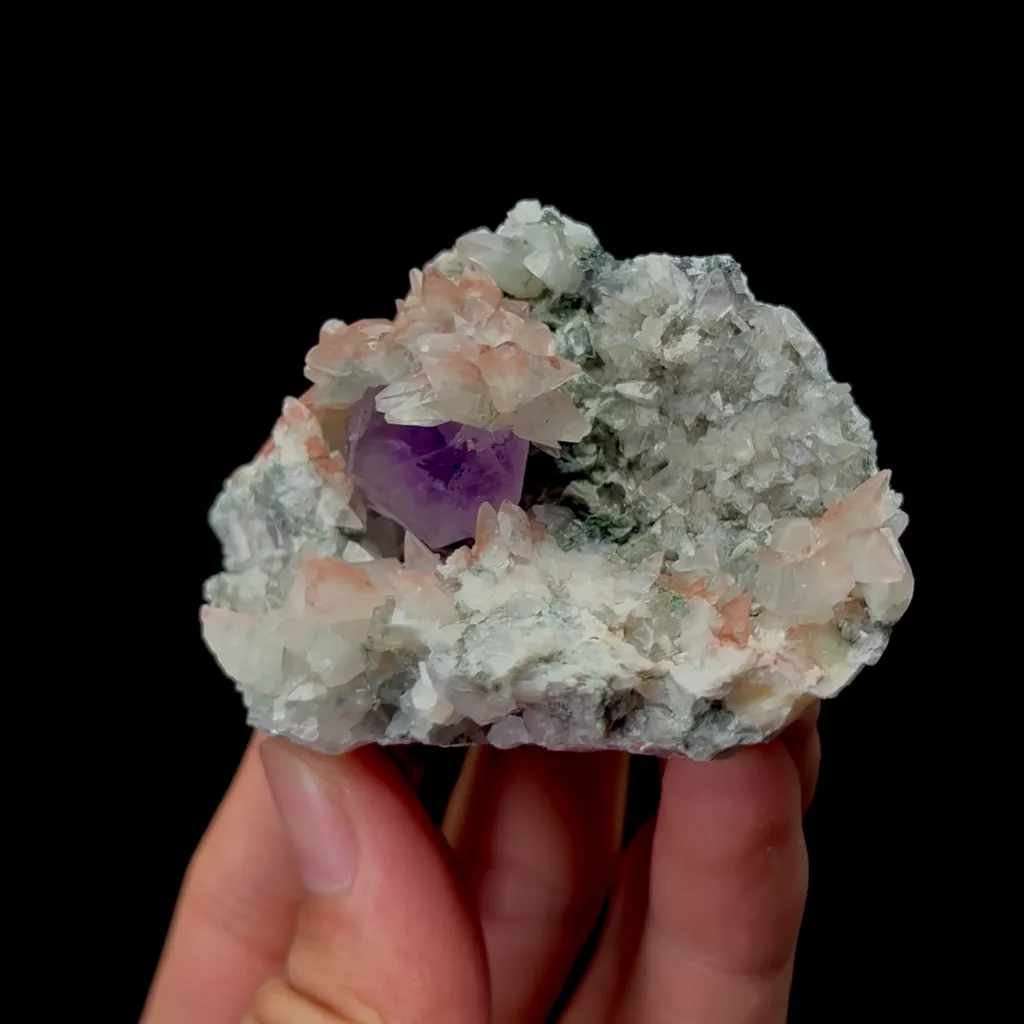 Natural Calcite and Amethyst Mineral Specimen,High Quality Specimen,DAYE,HUBEI,CHINA(63*42*33mm) - image 4