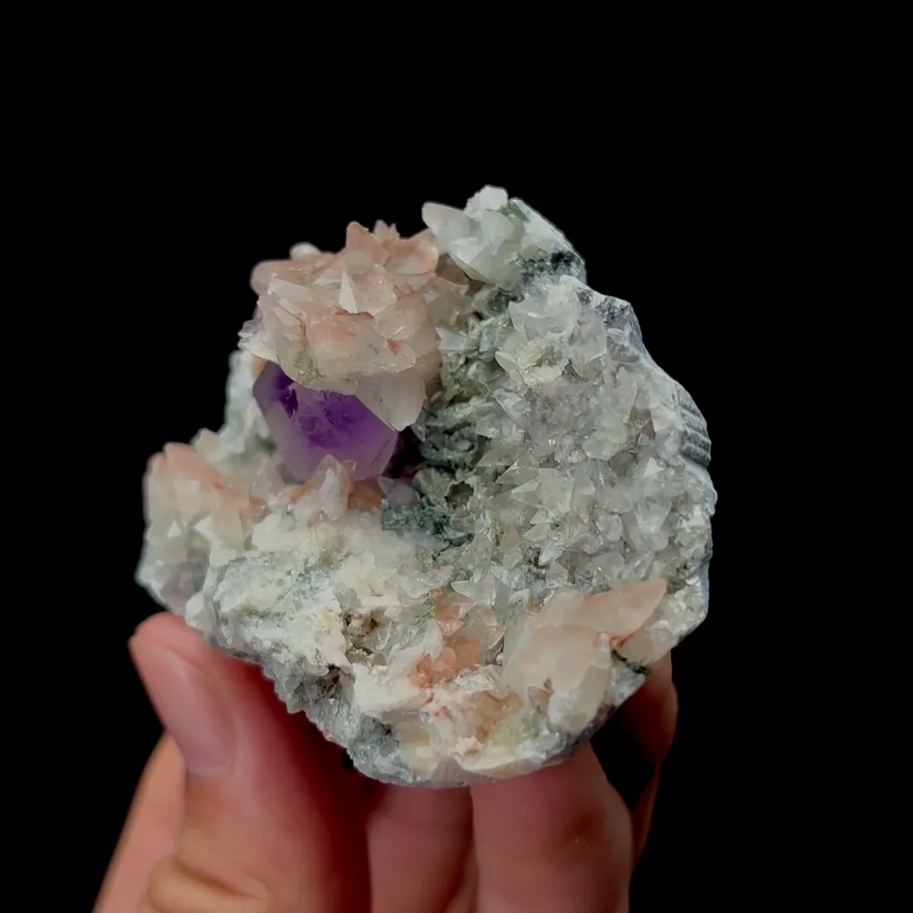 Natural Calcite and Amethyst Mineral Specimen,High Quality Specimen,DAYE,HUBEI,CHINA(63*42*33mm) - image 5