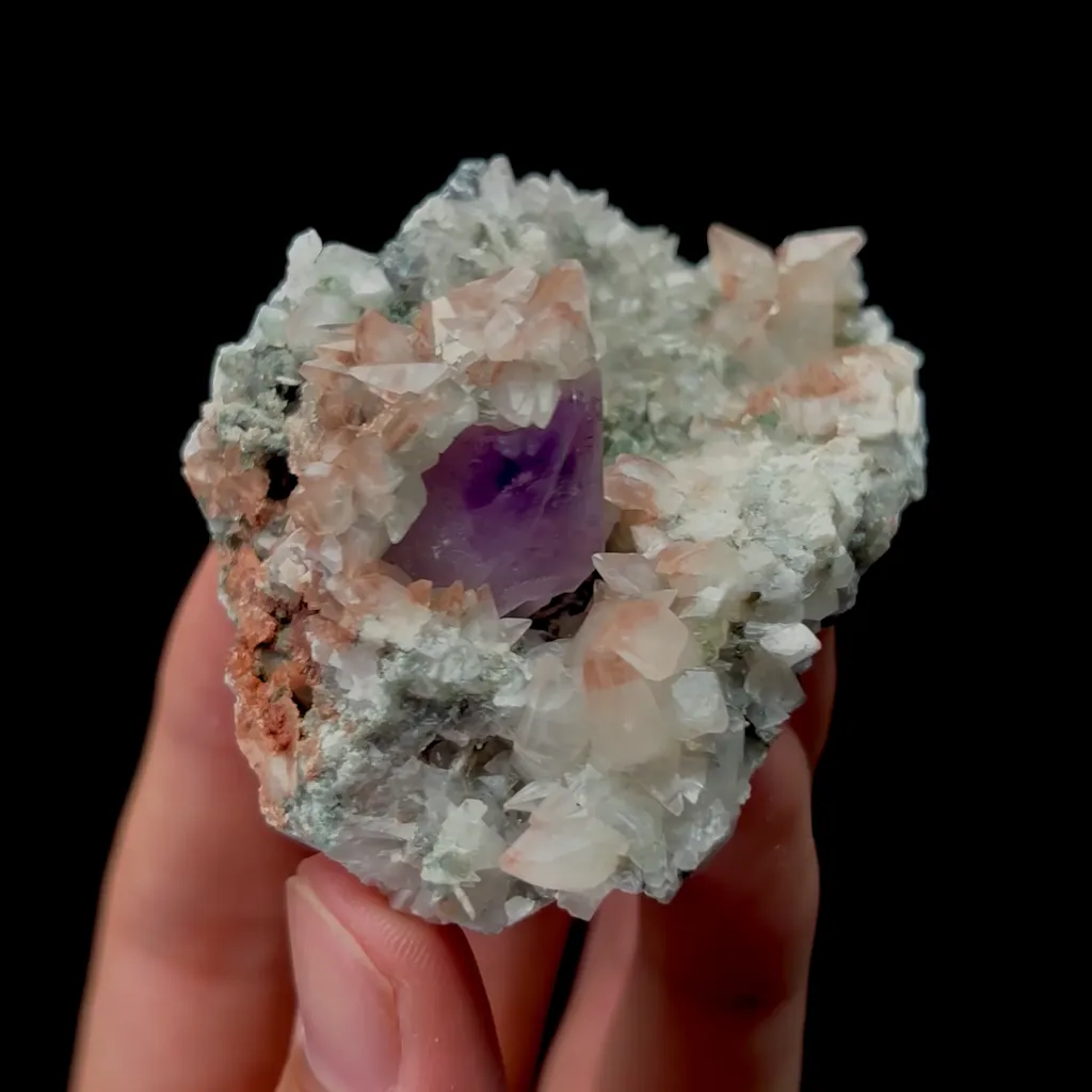 Natural Calcite and Amethyst Mineral Specimen,High Quality Specimen,DAYE,HUBEI,CHINA(63*42*33mm) - image 3