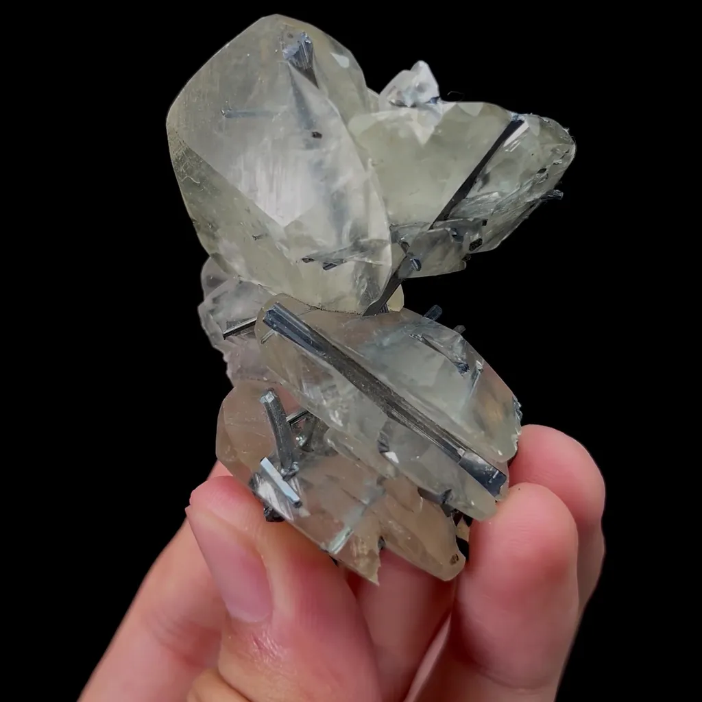 Natural Calcite and Bismuthinite Mineral Specimen,High Quality Specimen,LENGSHUIJIANG,HUNAN,CHINA(60*47*28mm) - image 4