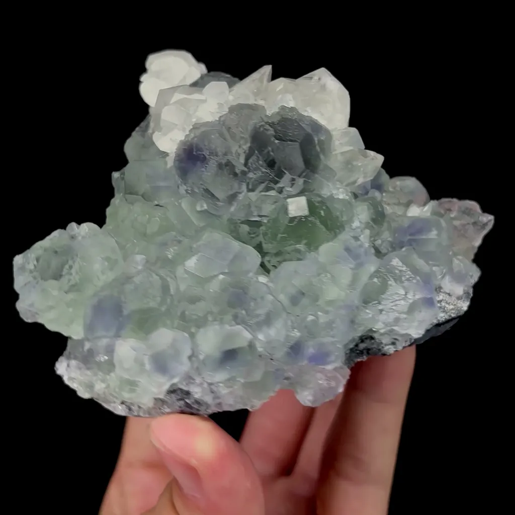 Natural Calcite and Blue Green Fluorite Mineral Specimen,High Quality Specimen,FUJIAN,CHINA(100*83*59mm) - image 3