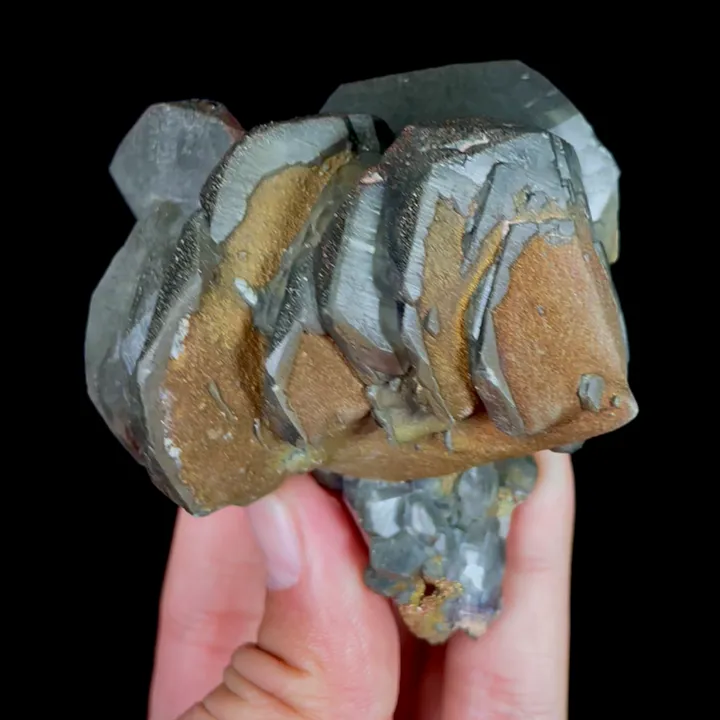 Natural Calcite and Colored Pyrite, Mineral Specimen:Daye,Hubei (75*55*65MM) image
