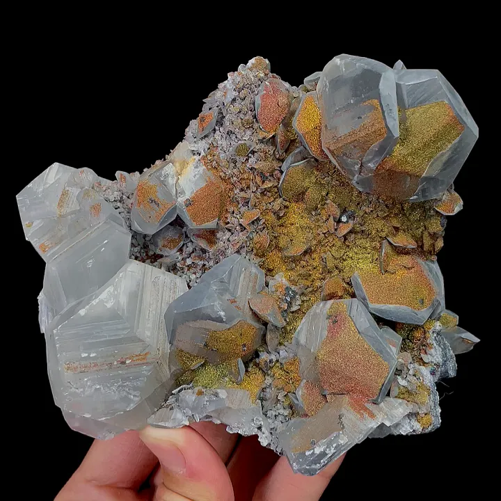 Natural Calcite and Colored Pyrite, Mineral Specimen:Fujian,China (130*110*65MM) - image 6