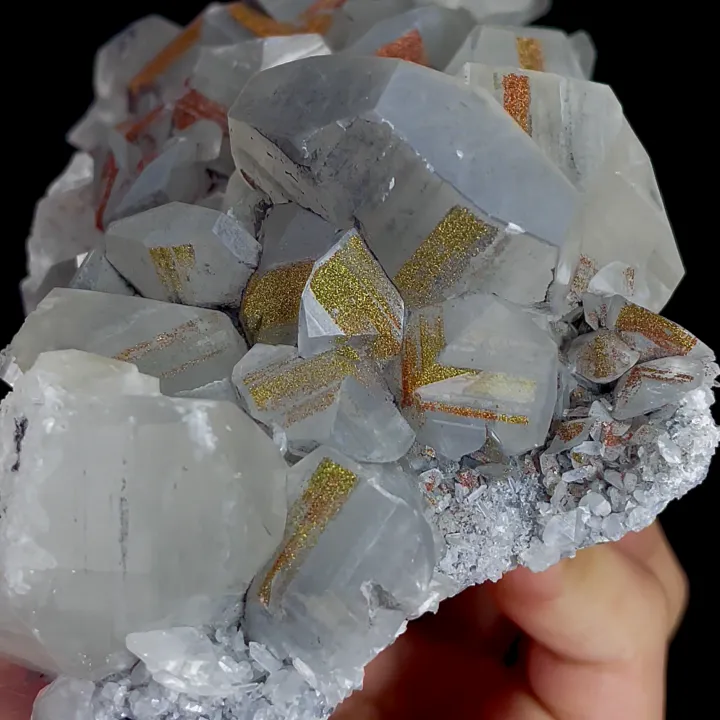Natural Calcite and Colored Pyrite, Mineral Specimen:Fujian,China (90*150*80MM) - image 4