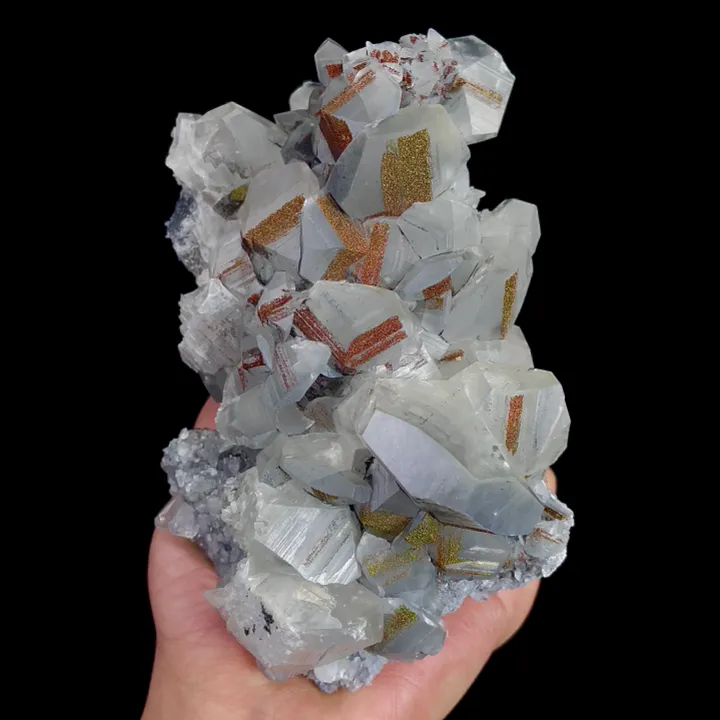 Natural Calcite and Colored Pyrite, Mineral Specimen:Fujian,China (90*150*80MM) - image 5