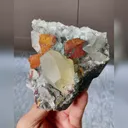 Natural Calcite and Coloured Pyrite Symbiosis comes from Fujian,China 105*95*60MM - image 3
