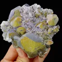 Natural Calcite and Coloured Pyrite Symbiosis comes from Fujian,China 90*90*35MM - image 2