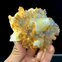 Natural Calcite and crystal coexist comes from  Daye 70*65*55MM - image 4