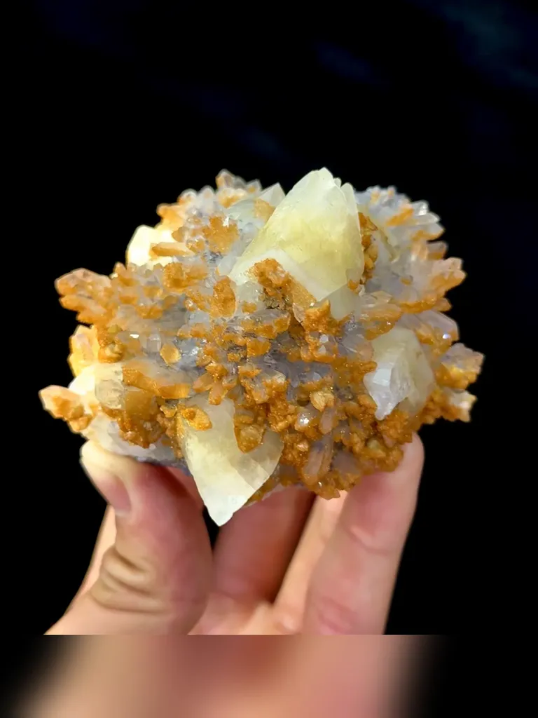 Natural Calcite and crystal coexist comes from  Daye 70*65*55MM image