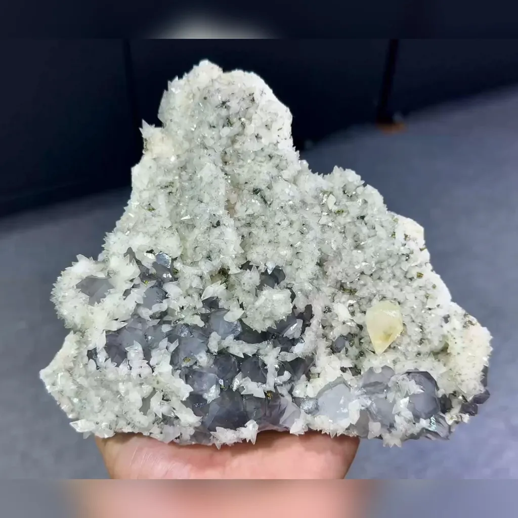 Natural Calcite and Crystal Symbiosis comes from Fujian,China 175*155*50MM image