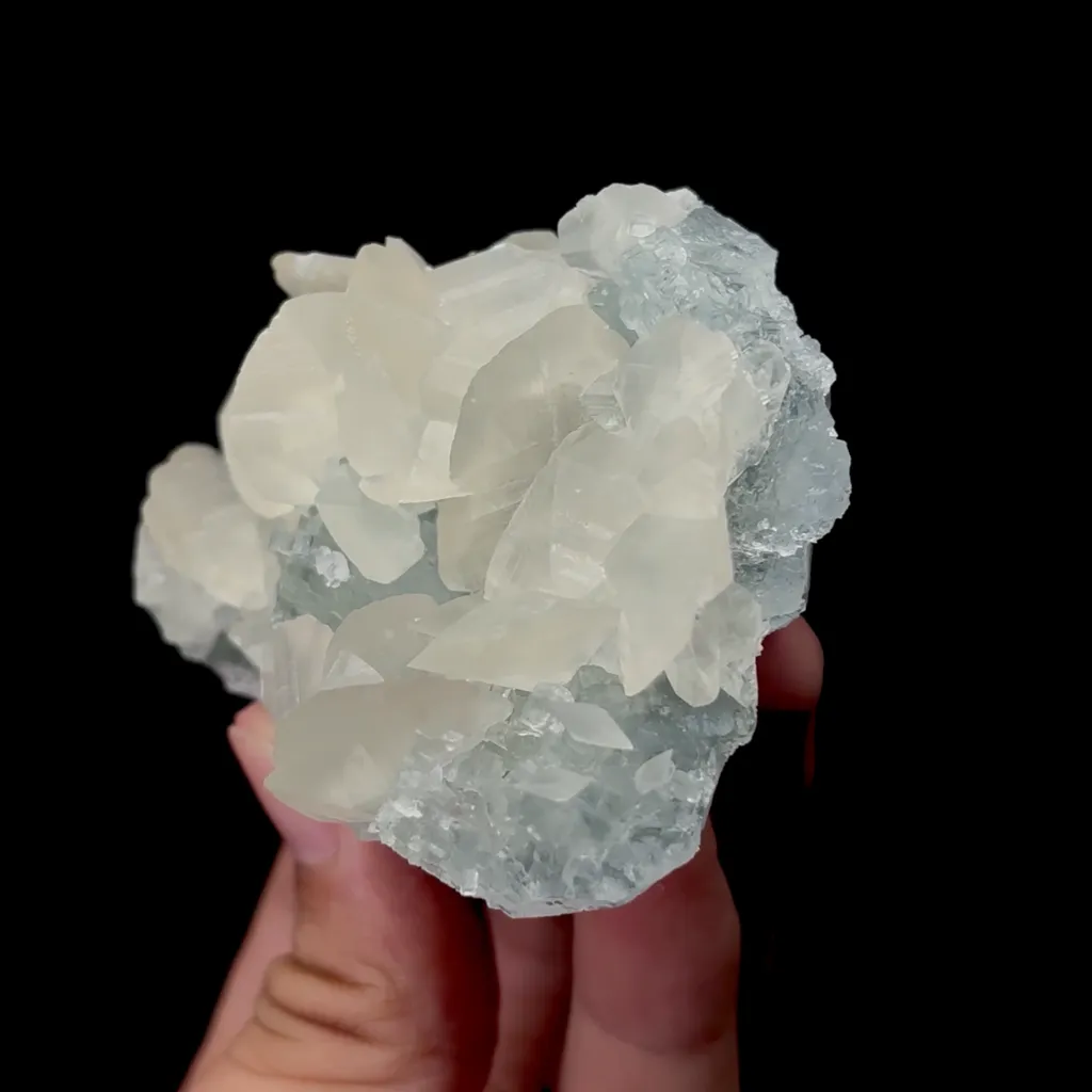 Natural Calcite and Fluorite Mineral Specimen,High Quality Specimen,XIANGHUALING,HUNAN,CHINA(70*58*40mm) image