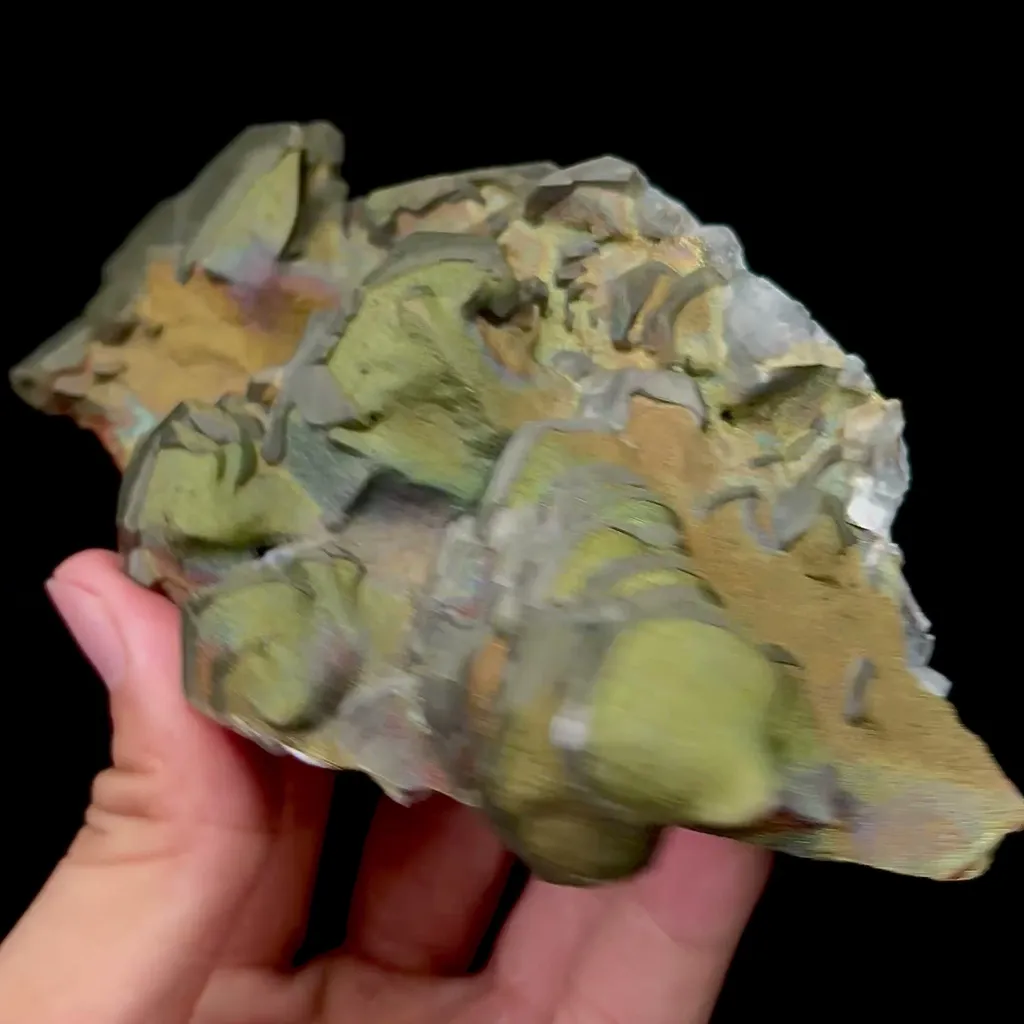 Natural Calcite and Iridescent Pyrite Mineral Specimen,High Quality Specimen,DAYE,HUBEI,CHINA(136*72*40mm) - image 2