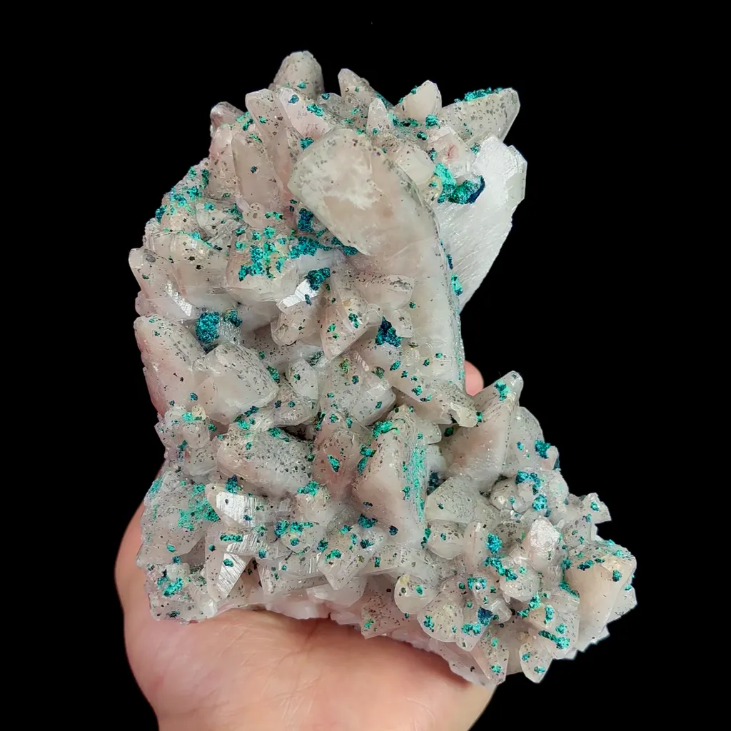 Natural Calcite and Malachite Mineral Specimen,High Quality Specimen,CHANGNING,HUNAN,CHINA(160*115*103mm) image