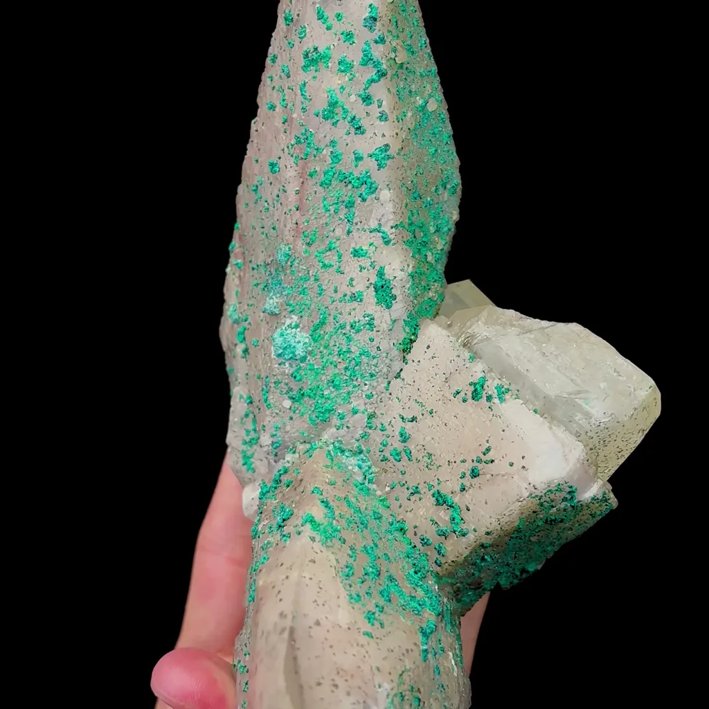 Natural Calcite and Malachite Mineral Specimen,High Quality Specimen,SHUIKOUSHAN,CHANGNING,HUNAN,CHINA(165*98*120mm) - image 4
