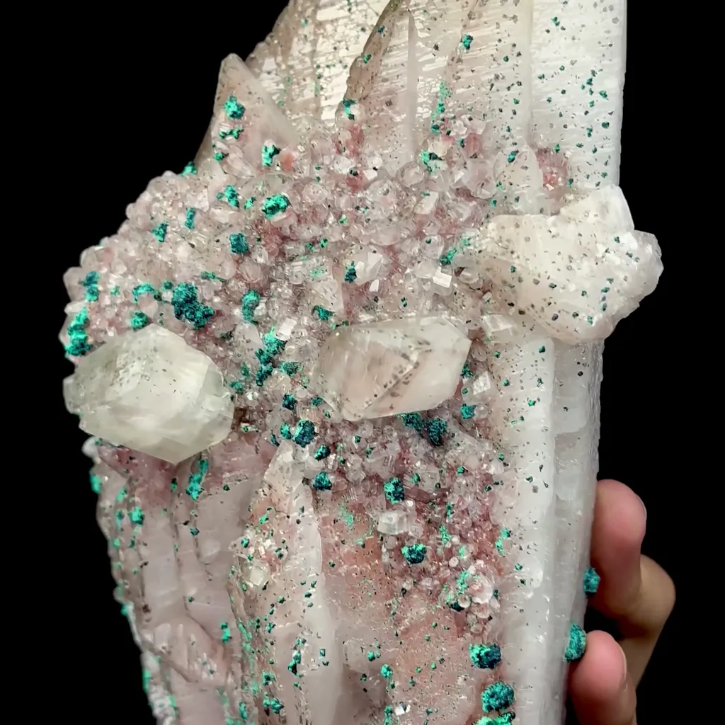 Natural Calcite and Malachite Mineral Specimen,High Quality Specimen,SHUIKOUSHAN,CHANGNING,HUNAN,CHINA(240*115*96mm) - image 2