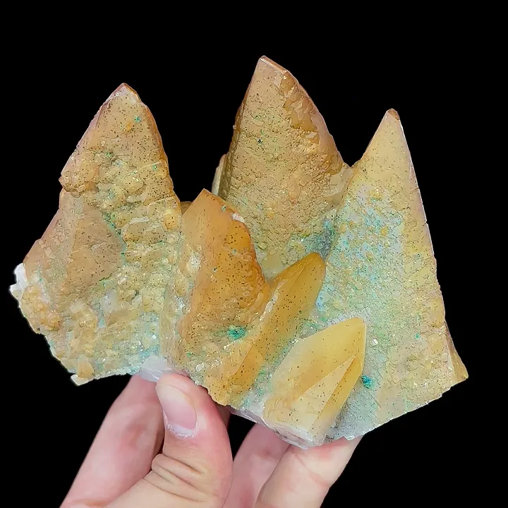 Natural Calcite and Malachite, Mineral Specimen:Shuikoushan,Hunan (130*85*90MM) - image 7