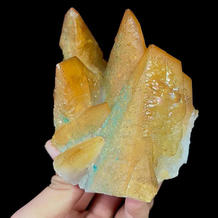 Natural Calcite and Malachite, Mineral Specimen:Shuikoushan,Hunan (130*85*90MM) - image 3