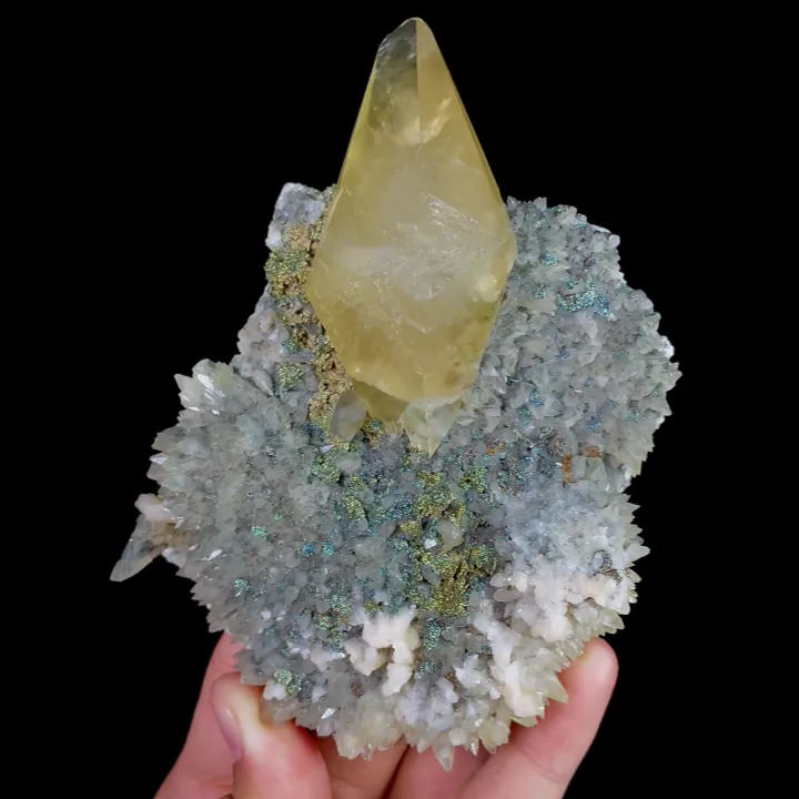 Natural Calcite and Pyrite, Mineral Specimen: Daye,Hubei (90*125*30MM) - image 4