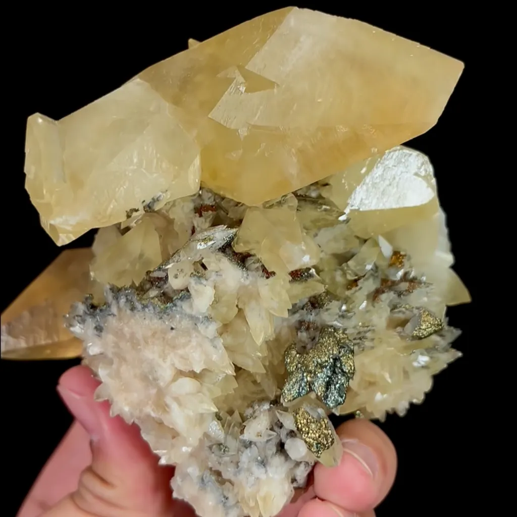 Natural Calcite and Pyrite, Mineral Specimen:Daye,Hubei (105*85*90MM) - image 4