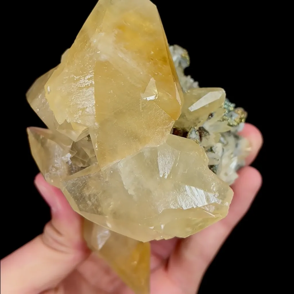 Natural Calcite and Pyrite, Mineral Specimen:Daye,Hubei (105*85*90MM) - image 3
