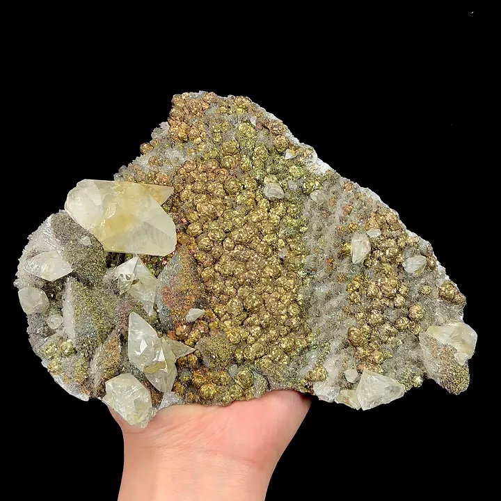 Natural Calcite and Pyrite, Mineral Specimen:Daye,Hubei (200*140*40MM) - image 5