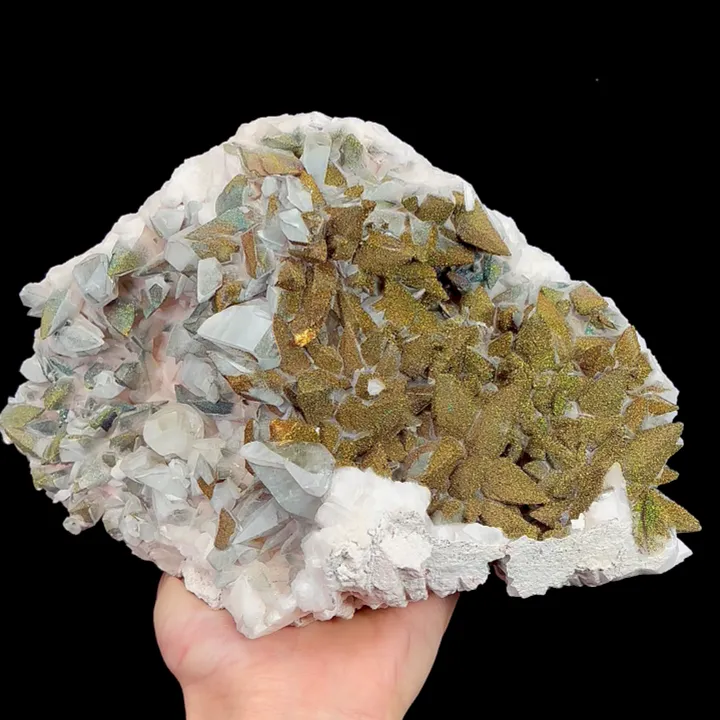 Natural Calcite and Pyrite, Mineral Specimen：Daye,Hubei (230*160*105MM) - image 6