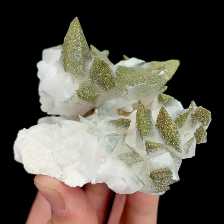 Natural Calcite and Pyrite, Mineral Specimen:Daye,Hubei (70*60*65MM) image