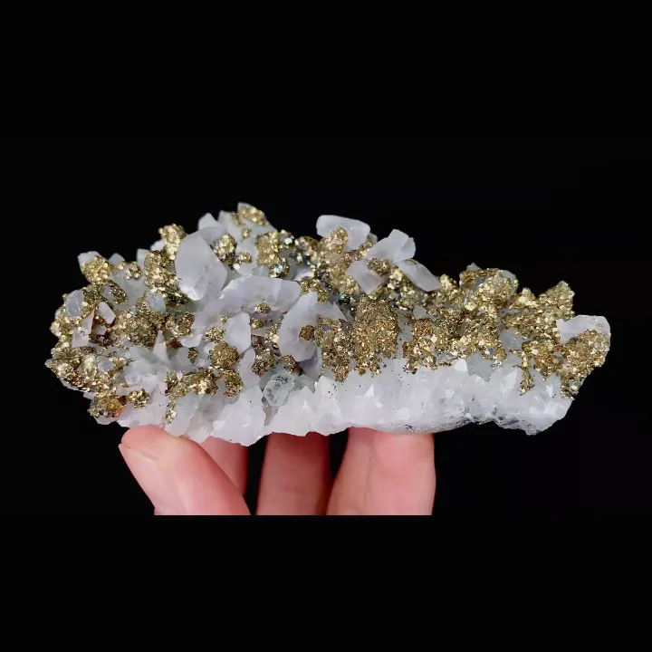 Natural Calcite and Pyrite, Mineral Specimen:Fujian,China (105*55*35MM) image