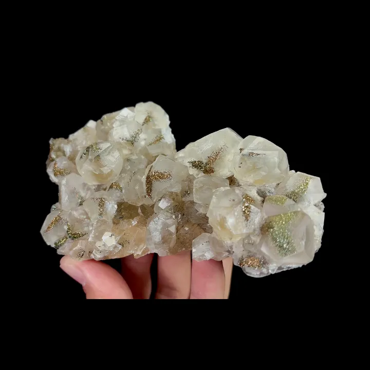 Natural Calcite and Pyrite, Mineral Specimen:Fujian,China (120*75*30MM) image