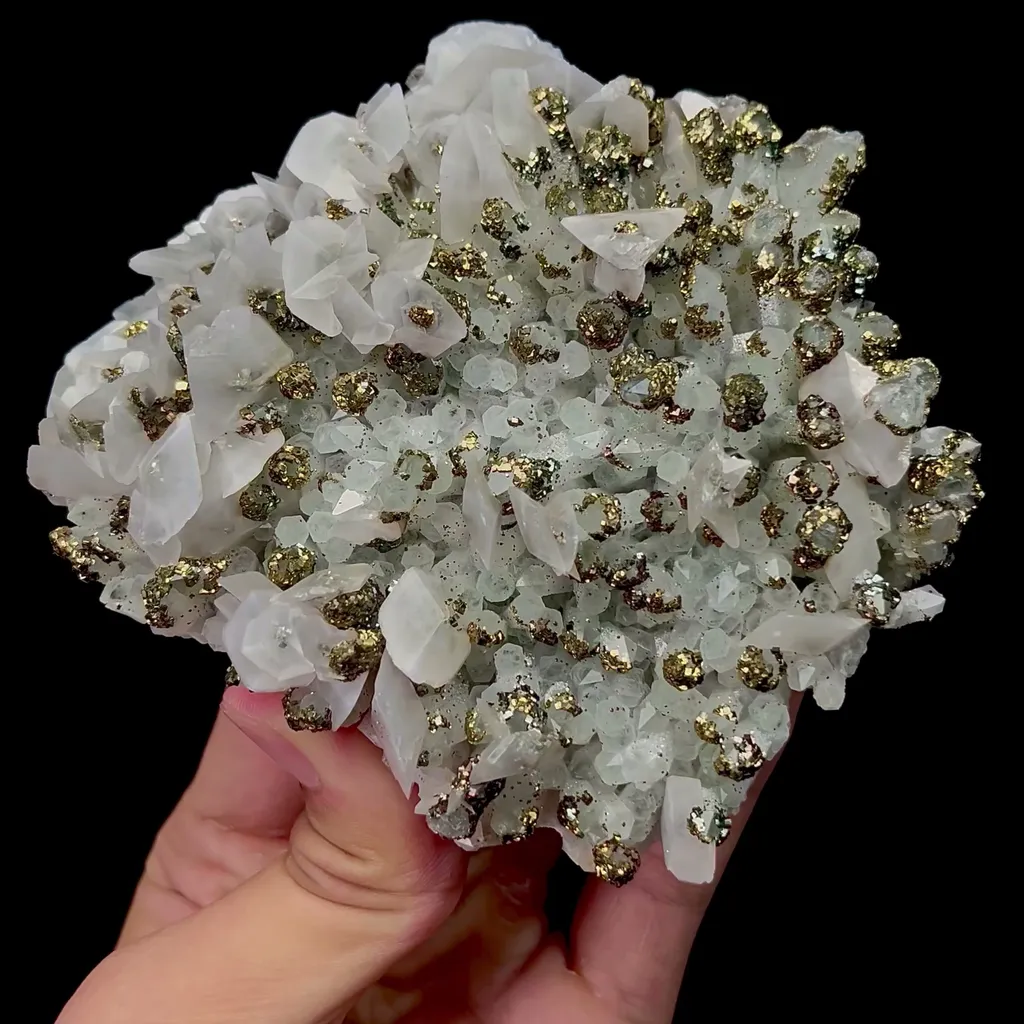 Natural Calcite and Pyrite Mineral Specimen,High Quality Specimen,DAYE,HUBEI,CHINA(112*108*36mm) image