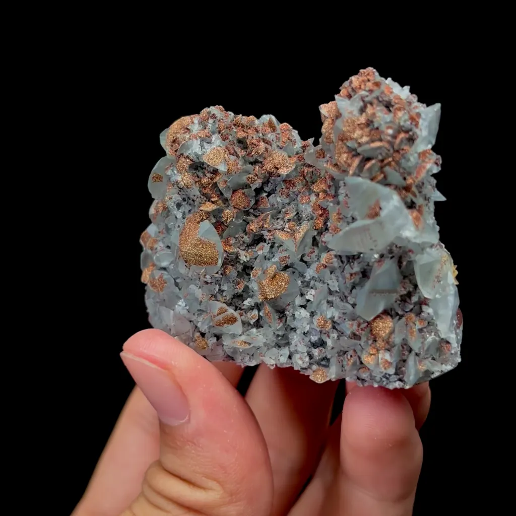 Natural Calcite and Pyrite Mineral Specimen,High Quality Specimen,FUJIAN,CHINA(65*45*25mm) image