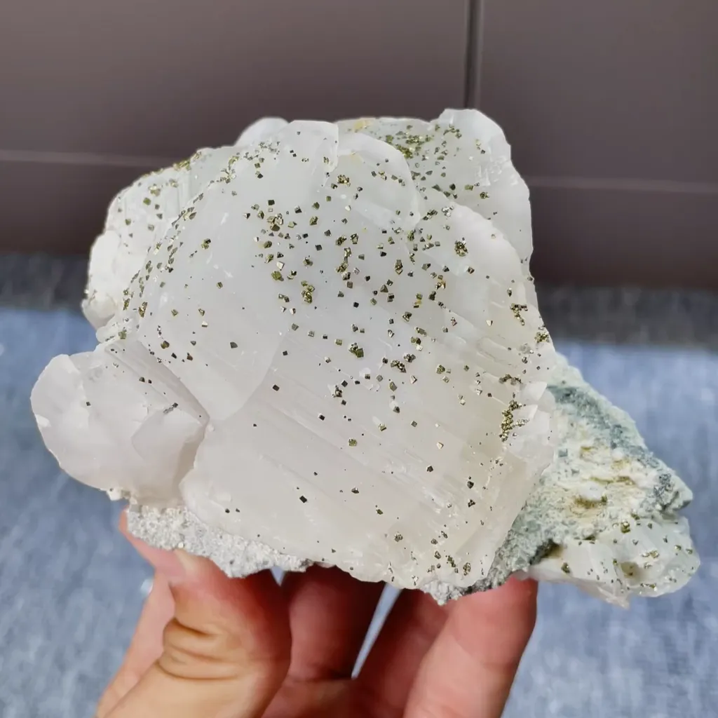 Natural Calcite and Pyrite Symbiosis comes from Daye,Hubei 115*65*55MM image