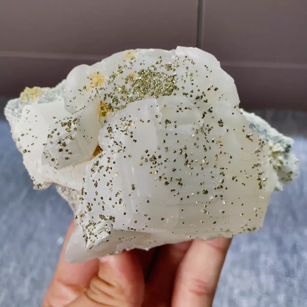Natural Calcite and Pyrite Symbiosis comes from Daye,Hubei 115*65*55MM - image 3