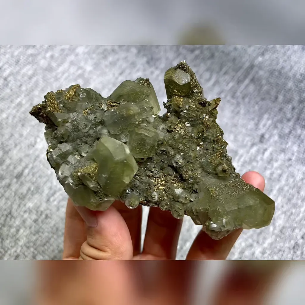 Natural Calcite and Pyrite Symbiosis comes from Fujian,China 110*60*50MM - image 5