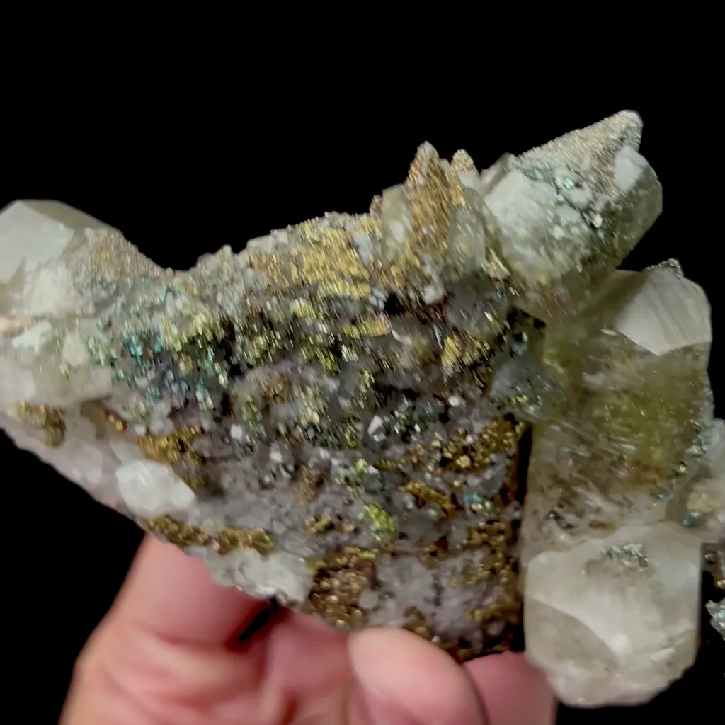 Natural Calcite and Pyrite Symbiosis comes from Fujian,China 110*60*50MM - image 2