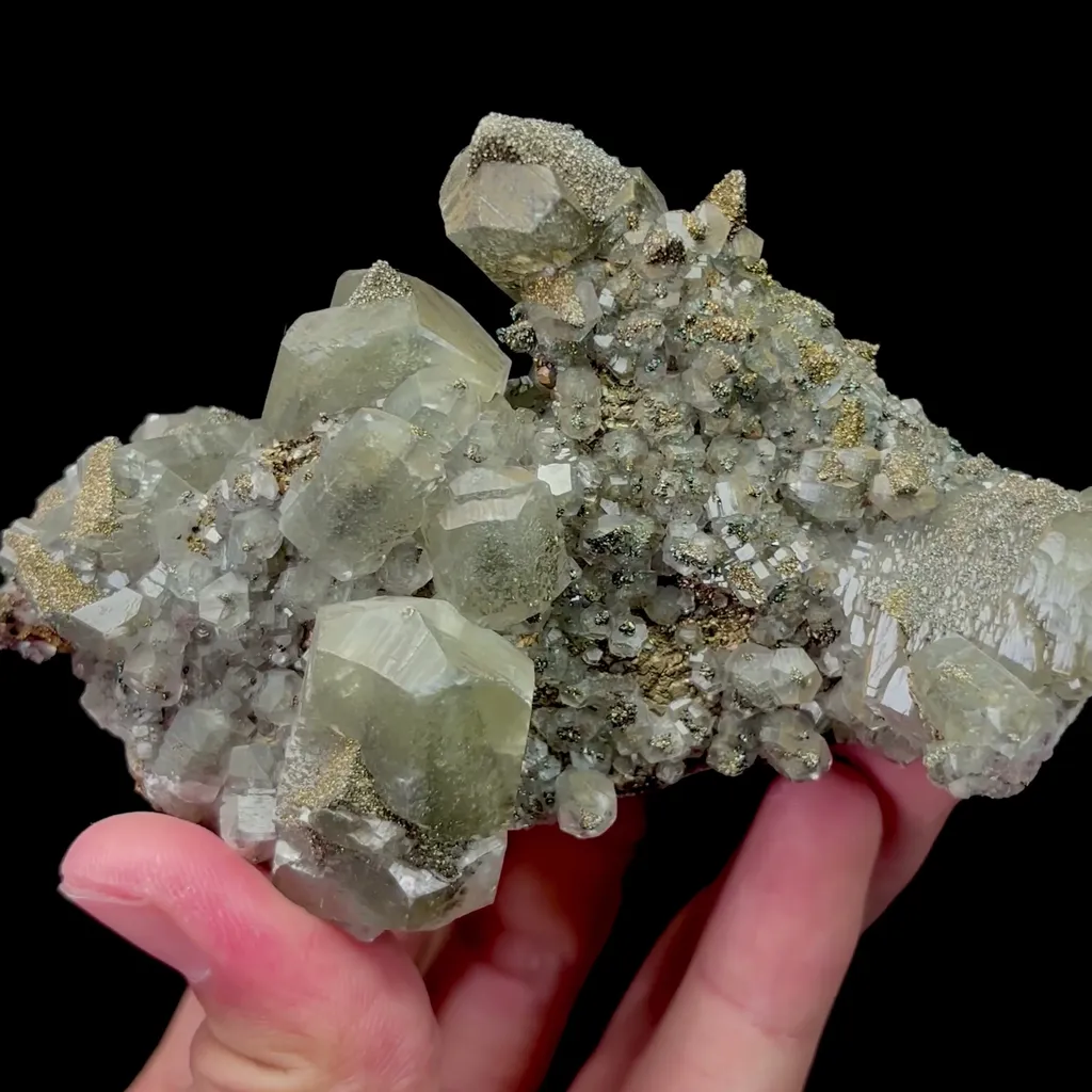 Natural Calcite and Pyrite Symbiosis comes from Fujian,China 110*60*50MM - image 3