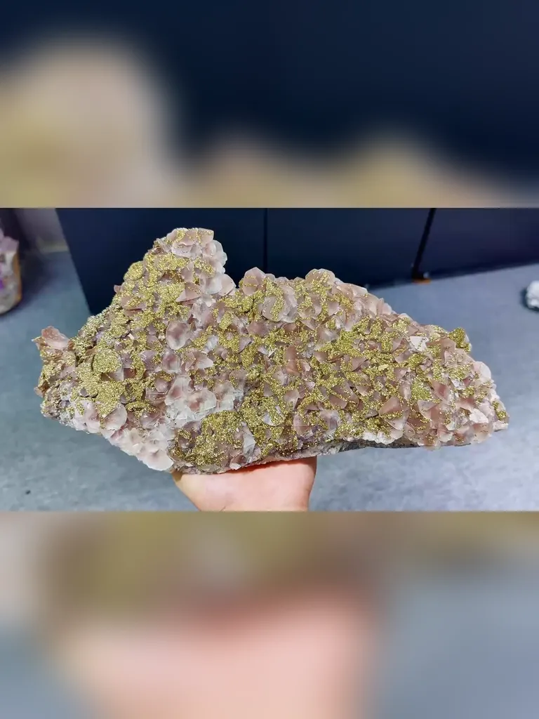 Natural Calcite and Pyrite Symbiosis comes from Fujian,China 350*180*90MM image