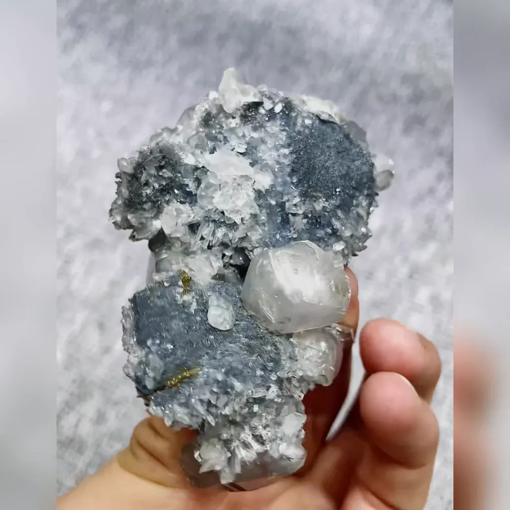 Natural Calcite and Pyrite Symbiosis comes from Fujian,China 70*50*30MM - image 3