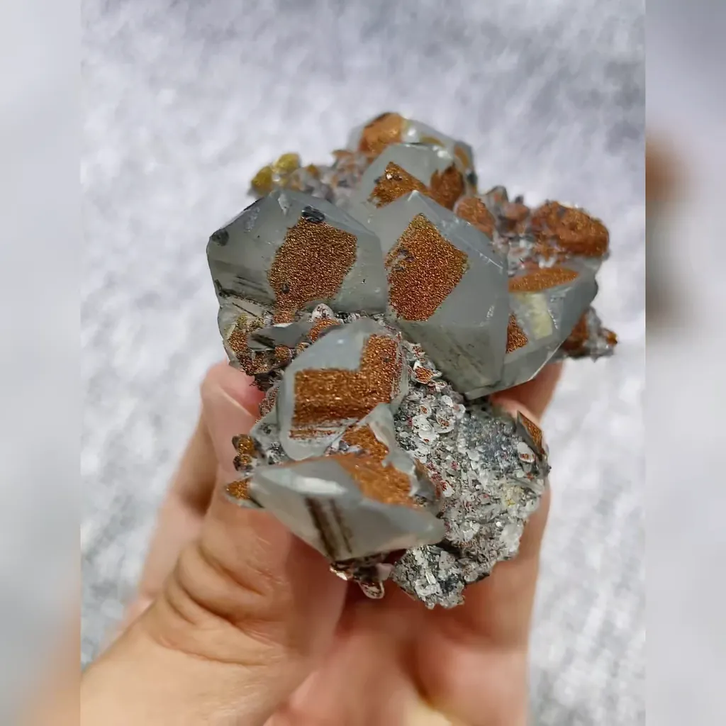 Natural Calcite and Pyrite Symbiosis comes from Fujian,China 70*50*30MM image